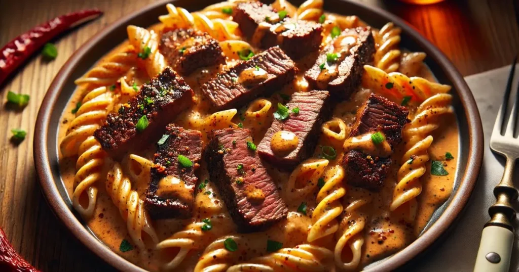 Spicy Cajun Steak Pasta