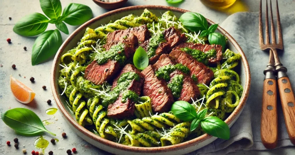 Pesto Steak Pasta